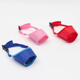 Намордник текстильный, размер 5 (длина по носу 5,5 см, обхват морды 24 см), микс цветов - Пижон фото 9