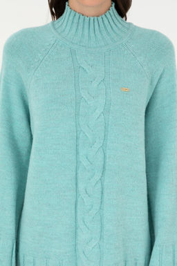 Женский свитер с водолазкой цвета морской волны Неожиданная скидка в корзине - U.s. polo assn фото 6