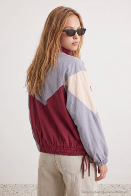 Bordo Oversize Kal_p Renk Bloklu Yazl_k _nce Mont TWOAW27MO00135 - Trendyolmilla фото 6
