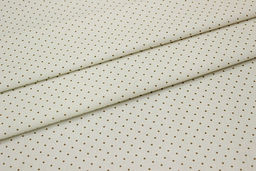 Бязь Очень мелкий темный горох (2мм) на св.бежево-молочном, ш.1.5м, хлопок-100%, 138гр/м.кв - Купава фото 3