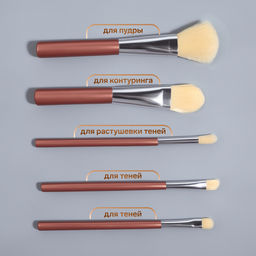 Набор кистей для макияжа PASTEL BLUSH, 5 шт., розовый