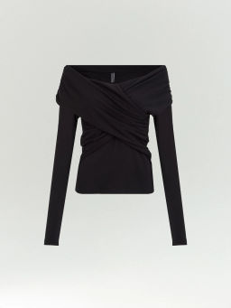 Лонгслив с открытыми плечами, B3111/mistery