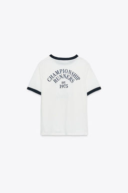 SLOGAN SLUB T-SHIRT - Zara фото 14