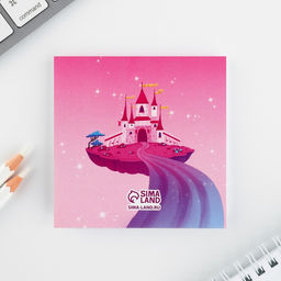 Цена за 2 шт. Подарочный набор: блокнот-раскраска и восковые мелки Мечта принцессы