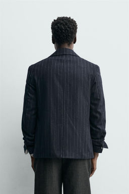 STRIPED FLANNEL BLAZER - Zara фото 3