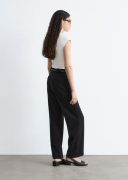 Pantalones rectos con pliegues marcados - H&m фото 11