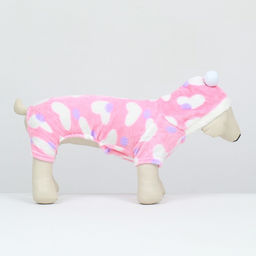 Комбинезон Любовь с капюшоном, размер M (ДС 30 см, ОГ 40 см, ОШ 30 см), розовый - Simaland фото 4