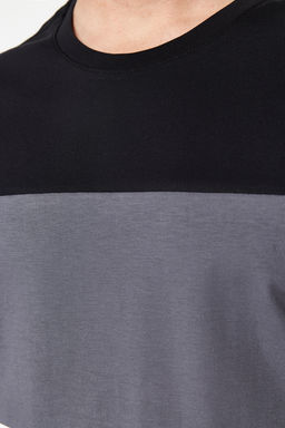 TRENDYOL MAN Siyah Regular/Normal Kesim Renk Bloklu %100 Pamuklu T-Shirt TMNSS24TS00076 - Trendyolmilla фото 10