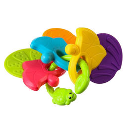 Прорезыватель - погремушка Фрукты на кольце, с эластичными деталями, Крошка Я