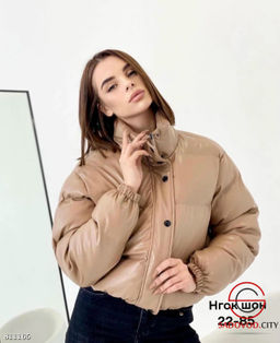 Куртка из экокожи без капюшона