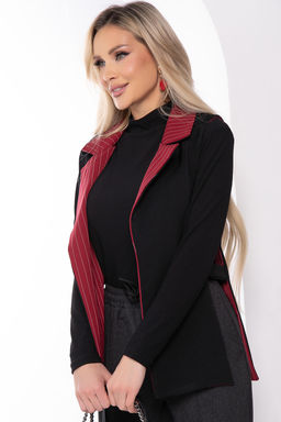 Жилет Эффектное появление (блэк/бордо) Б8196 - Lt collection фото 7