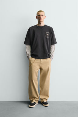 SUDADERA LAVADA GR?FICO CABALLOS / Gris antracita