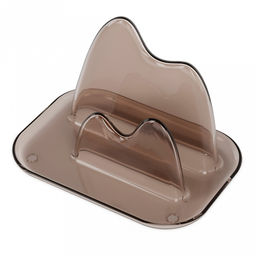 Подставка под крышку и ложку пластмассовая 18,5х13х12см, для крышек любого диаметра, антискользящие ножки, тонированный (Россия)