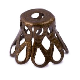 Zlatka Розетка для бус DC-005/5 8 мм 2 мм 5 шт №04 под бронзу