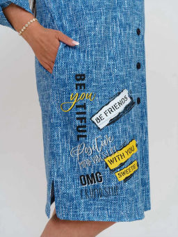 Туника женская, цвет синий