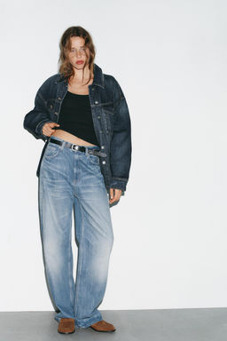 TRF STRAIGHT WIDE HIGH-WAIST JEANS