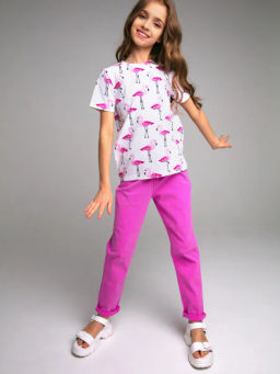 PlayToday / Фуфайка трикотажная для девочек (футболка)  фото 3