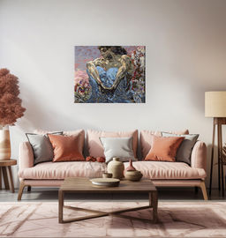 ФРЕЯ GTG-PNB/PL-201 Набор для раскрашивания по номерам 50 х 40 см По мотивам картины Врубеля М. А. Демон (сидящий). 1890. Фрагмент