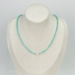 Колье из Амазонита и Розового кварца