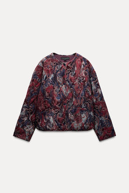 PRINTED QUILTED JACKET - Zara фото 5