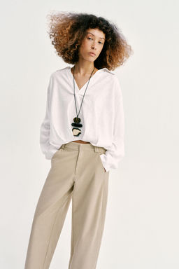 PANTAL?N BARREL / Tostado - Zara фото 3