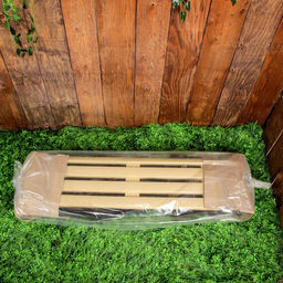 Лавочка садовая «Альтернатива», 120×40×42 см, пластик, МИКС