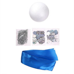 Ёлочный шар с пайетками «Новый год!», серебряный, набор для творчества