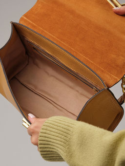 Кожаная сумка Azaro 30726 нюдовый