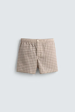 TEXTURED CHECK BERMUDA SHORTS - Zara фото 7