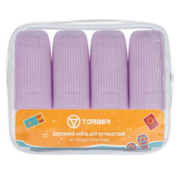 Дорожный набор бутылочек TORBER TA34312PU  фото 3