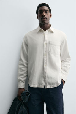 TEXTURED SHIRT WITH POCKET - Zara фото 6