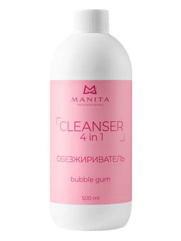 Manita Professional Обезжириватель для ногтей универсальный 4 в 1 / Bubble Gum, 500 мл