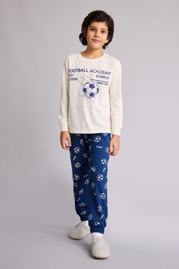 %100 Pamuk Hayvan Desenli 2li Pijama Tak_m_ Erkek Bebek - Defacto фото 2