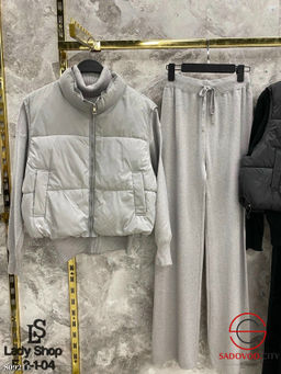 Жилетки, трикотажный костюм, Брюки палаццо, Кофта с воротником - Bruno фото 5