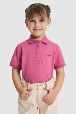 K_z _ocuk Polo Yaka Fu_ya Basic Ti__rt