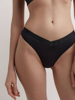 CONTE FLEXIBLE LBR 2238 Трусы бразилиана с V-образной линией талии и фигурным вырезом black