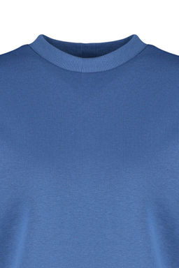 Indigo Kal?n Ici Polarl? Regular/Normal Kal?p Bisiklet Yaka Basic Orme Sweatshirt TWOAW24SW00101
