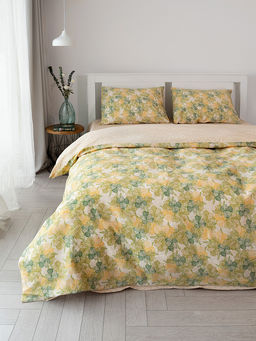 Комплект постельного белья 1,5-спальный зелёный бязь