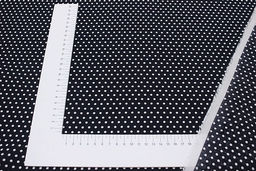 Штапель Белый горох (3мм) цв.черный с синим оттенком, ш.1.43м, вискоза-100%, 90гр/м.кв - Купава фото 4