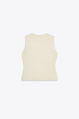 PLAIN KNIT WAISTCOAT TOP - Zara фото 7