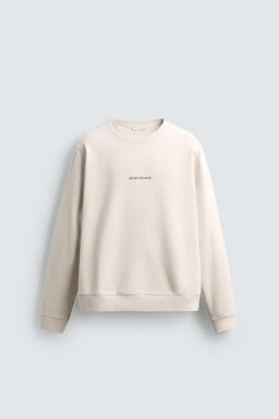 REGULAR FIT PRINTED SLOGAN SWEATSHIRT