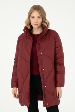 Женское бордовое пальто Неожиданная скидка в корзине