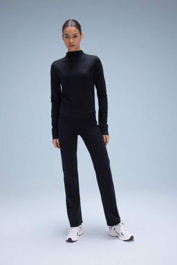 DeFactoFit Футболка узкого кроя с высоким воротником и длинными рукавами  фото 3