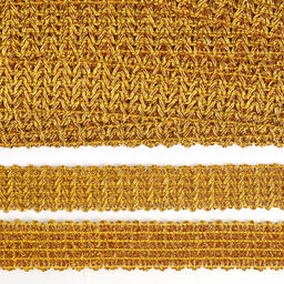 Тесьма отделочная TBY арт.13-15932 шир.30 мм цв.золото уп.13.71м