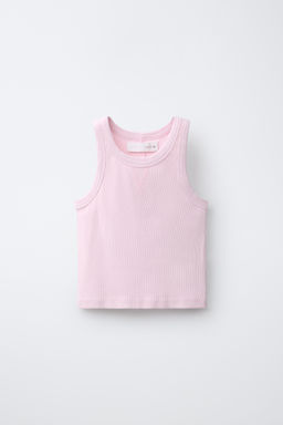 CONJUNTO RIB LAVADO CAMISETA NADADORA Y BERMUDA / Rosa - Zara фото 2