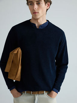 Bisiklet Yaka Erkek Triko Kazak