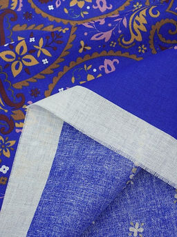Ситец Восточные узоры (Гол.платок 0.95м*0.95м) цв.васильковый, ш.0.95м, хлопок-100%, раппорт 1м - Купава фото 3