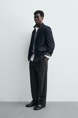 STRIPED FLANNEL BLAZER - Zara фото 11