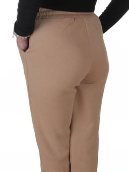 2226-K BEIGE Брюки спортивные утепленные женские (85% хлопок, 10% полиэстер, 5% спандекс)