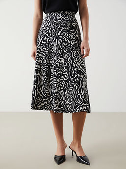 Beli Lastikli Desenli Kad?n Etek